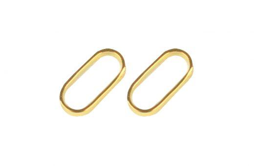 Metallic Forms Oval - Gold - 10 pcs