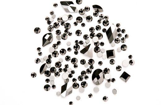 Mixed Crystal jewels - ONYX BLACK