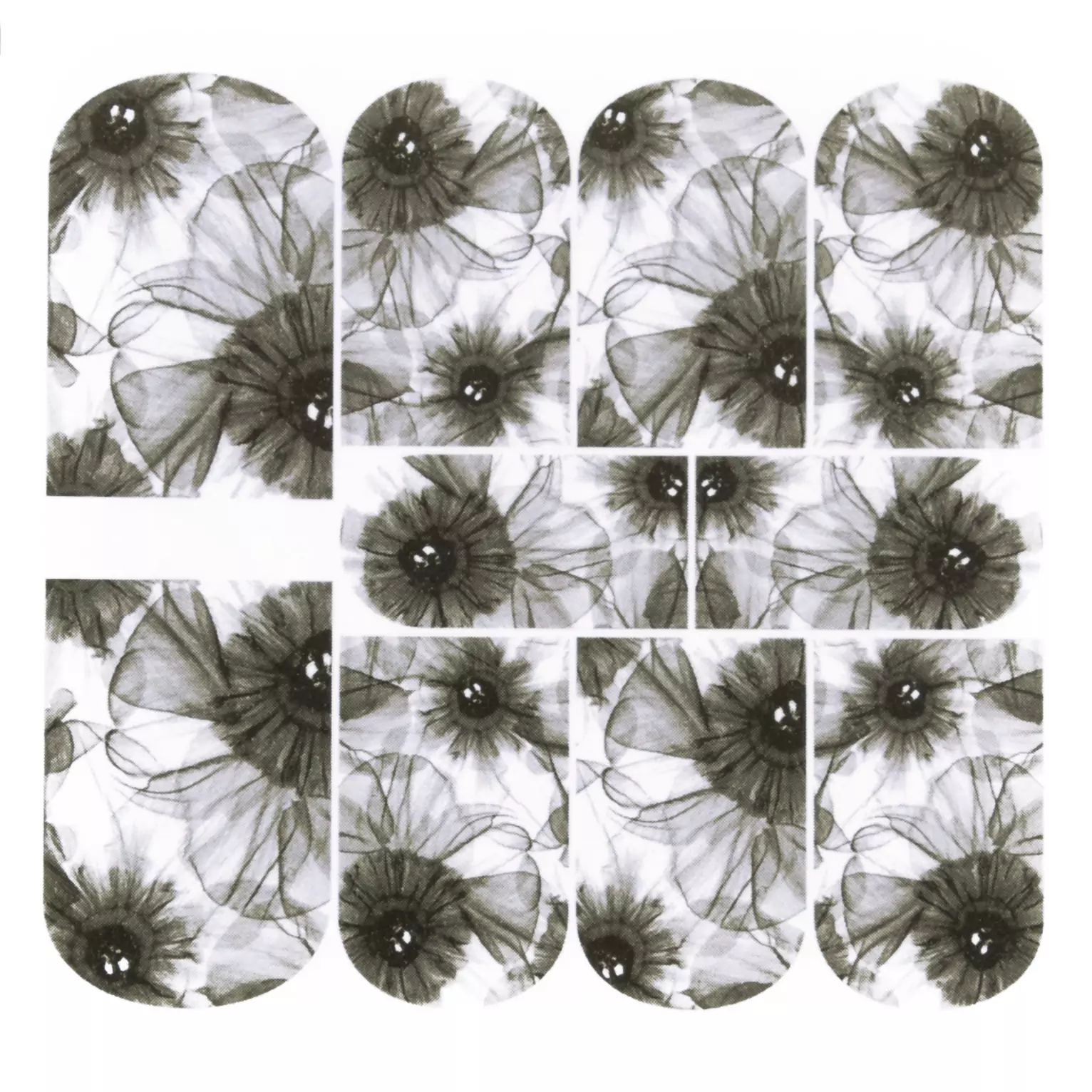 Superslim Waterdecals - B&W Floral
