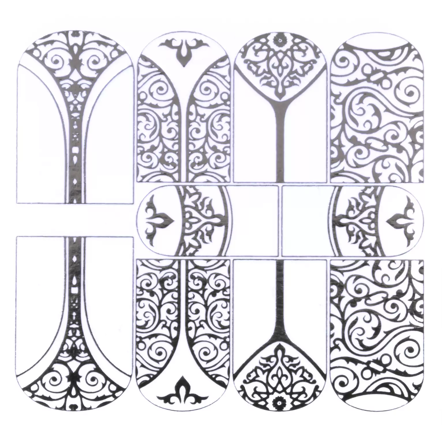 Superslim Waterdecals - Foil Silver #2