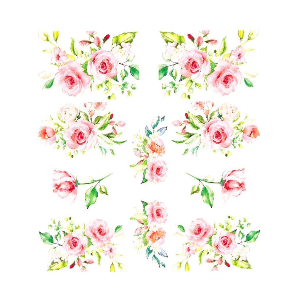 3D waterdecals roses