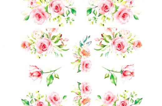 3D Waterdecals Roses