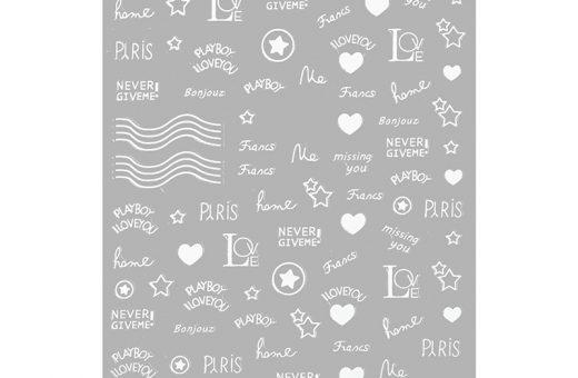 Stickers Text - Paris White