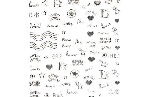 Stickers Text - Paris Silver
