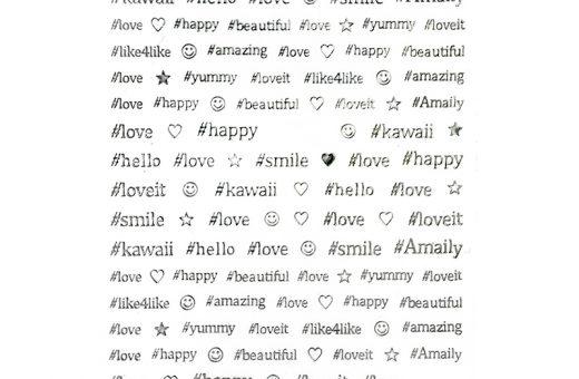 Stickers Text - Hashtag Silver