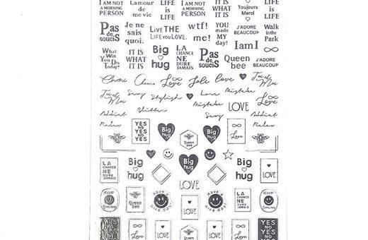 Stickers Text Silver