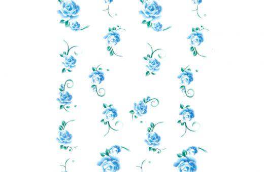 Water Decals roses bleues