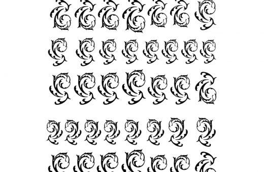 Water Decals arabesques noires