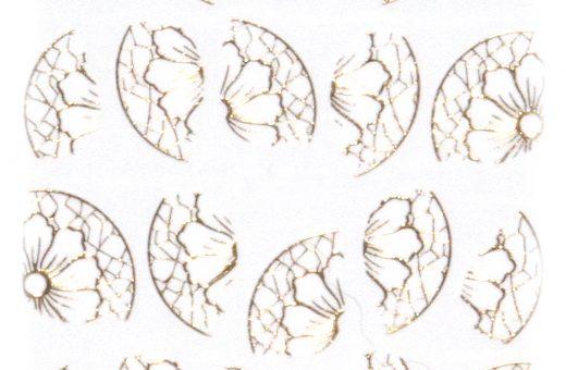 Water Decals encaje/flor dorado