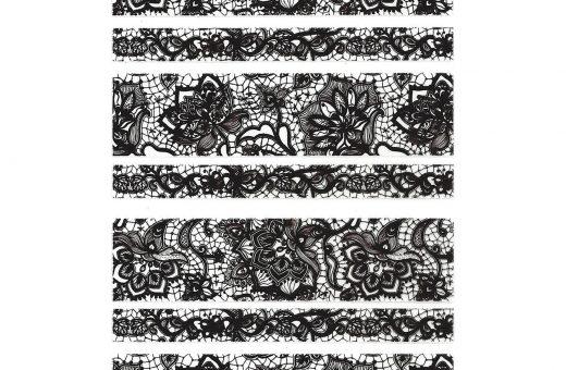 Ultra slim stickers black lace