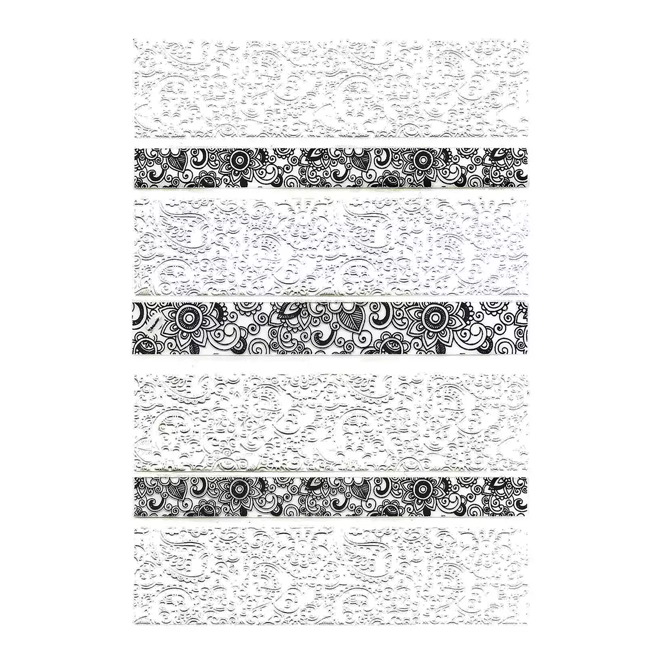 Ultra slim stickers black & white lace