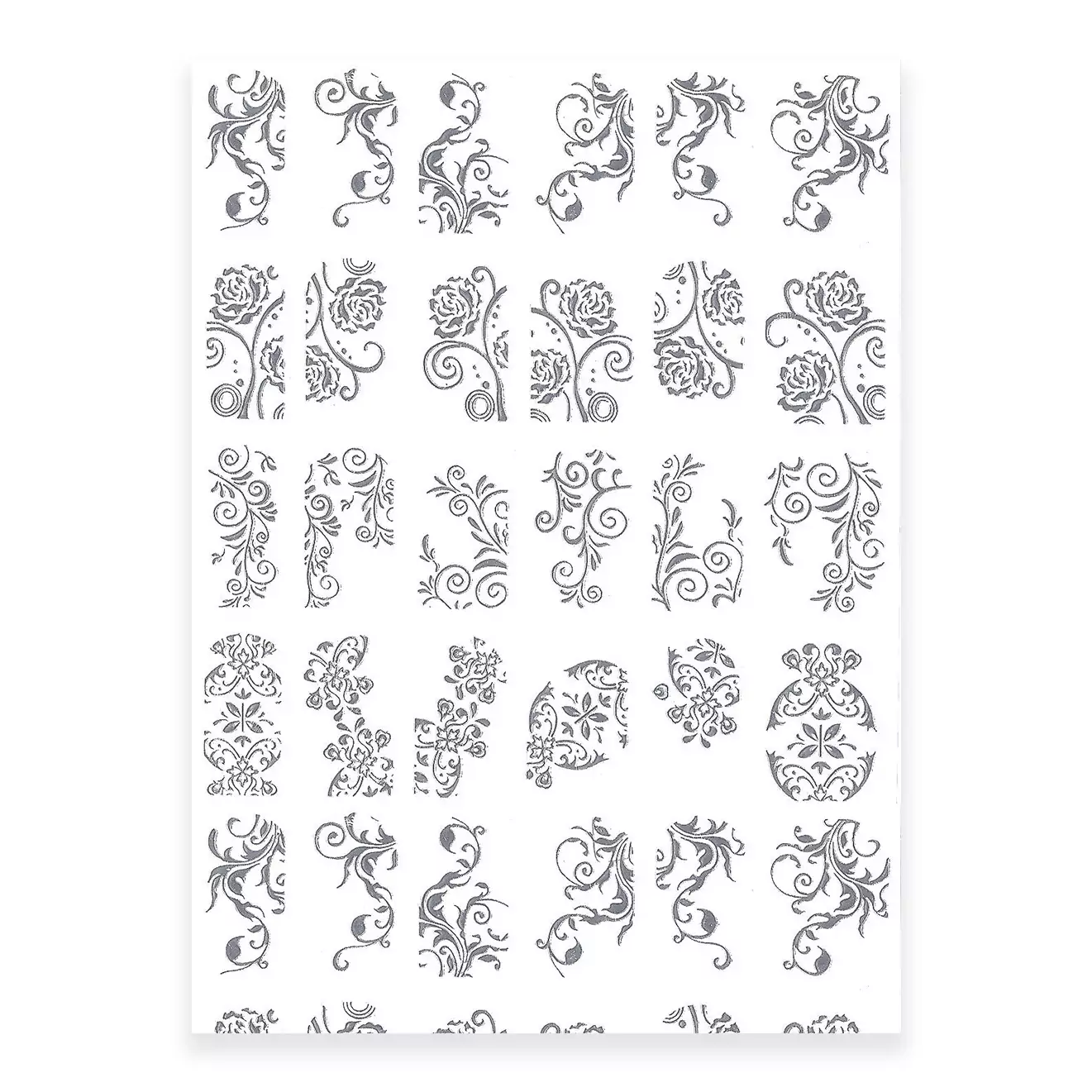 Relief Stickers Silver