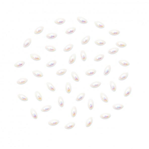 AB White Pearls Mini Oval