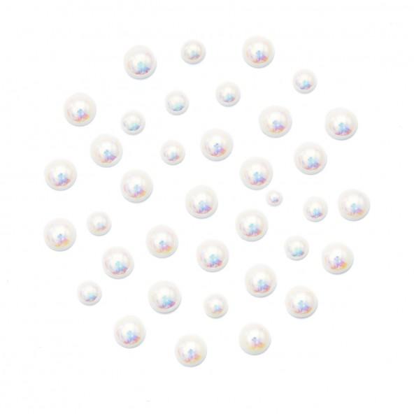 AB White Pearls Circle Mix