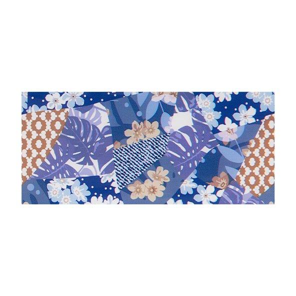 Foil Floral - Blue Tropic