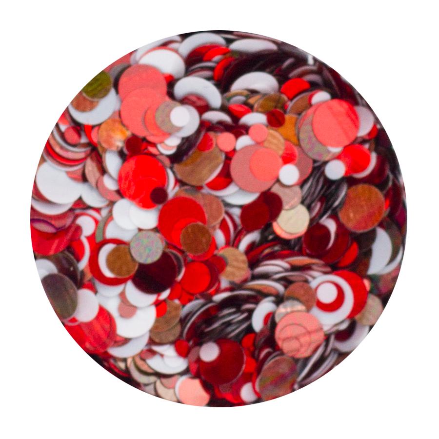 Circles Mix Red Bronze White