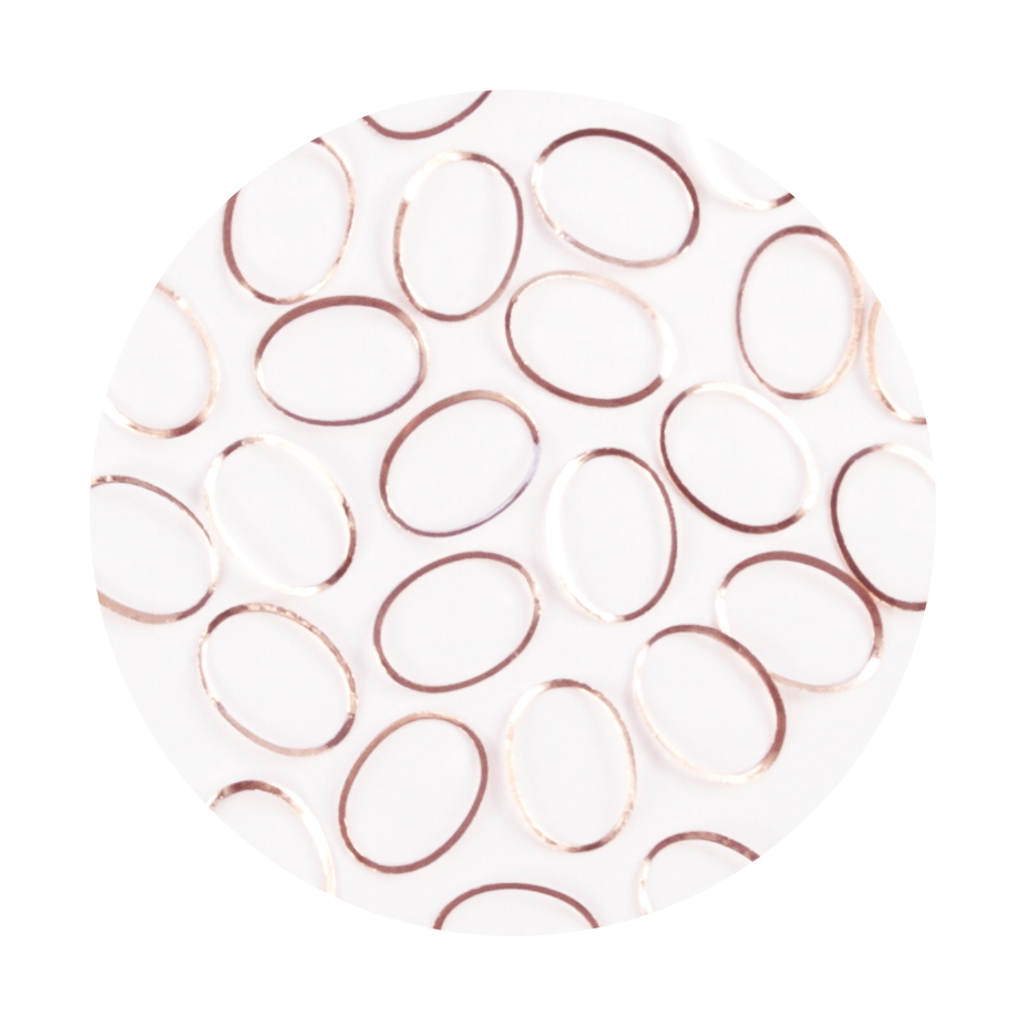 Metallic Forms Oval - Rose Gold - 25 pcs
