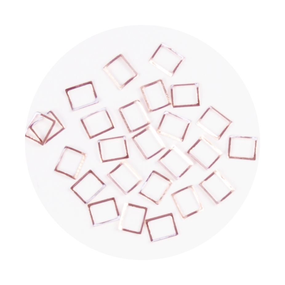 Metallic Forms Carré - Rose Gold - 25 pcs