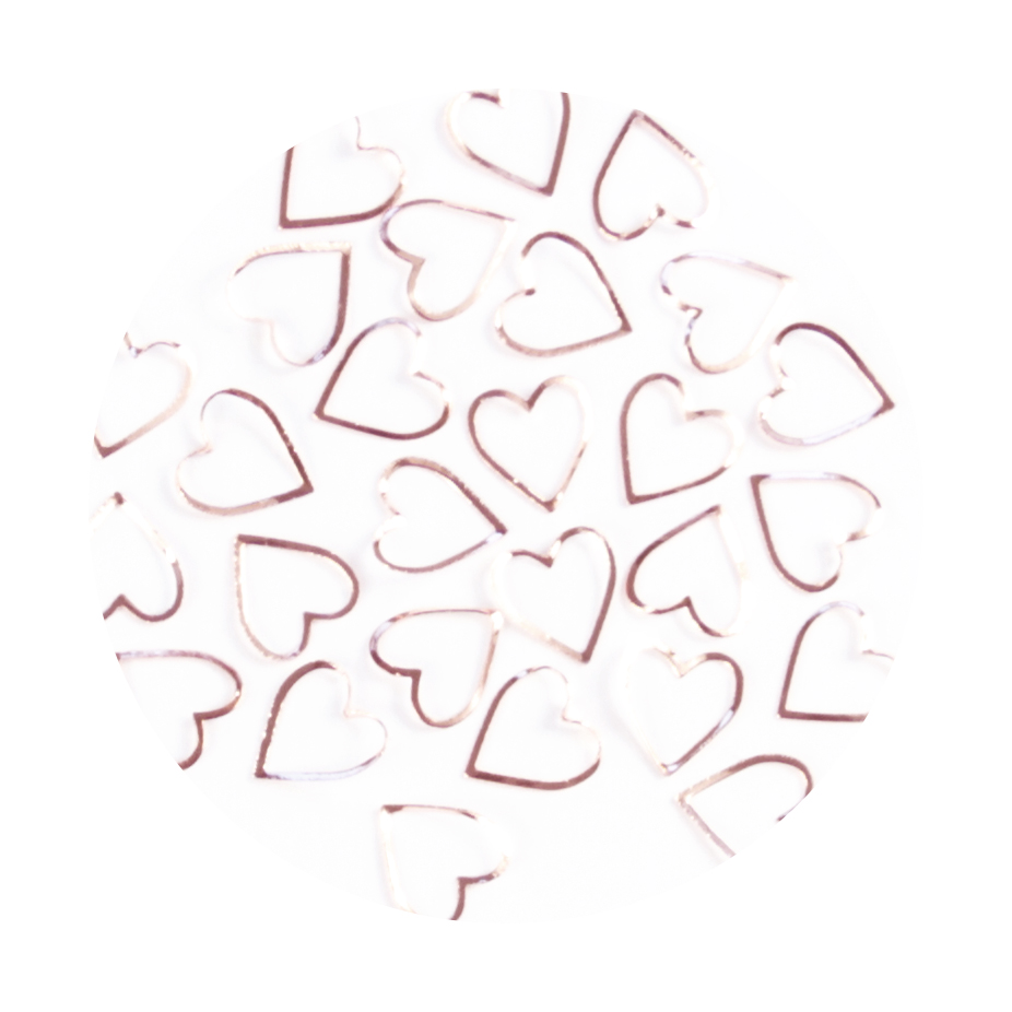 Metallic Forms Coeur - Rose Gold - 25 pcs
