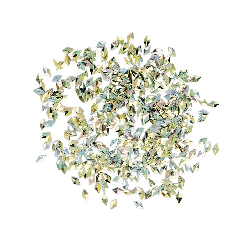 Met. 3D Losange - LIME / GOLD