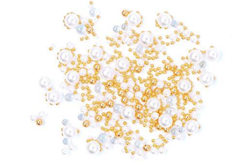 Mixed Pearls - Ivory / Gold